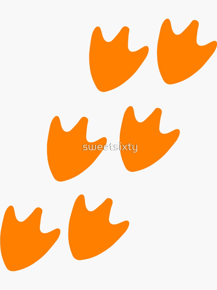 "Track of Duck Feet" Sticker for Sale by sweetsixty Redbubble