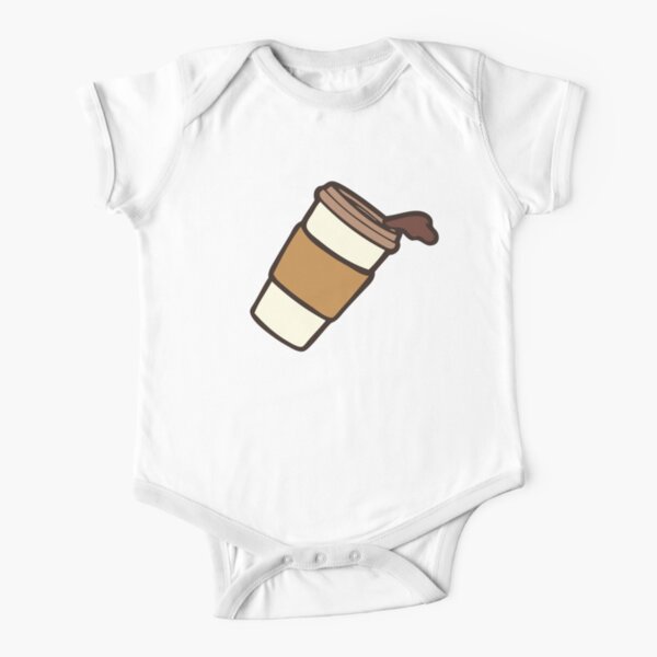 Take it Away Coffee Pattern Short Sleeve Baby One-Piece