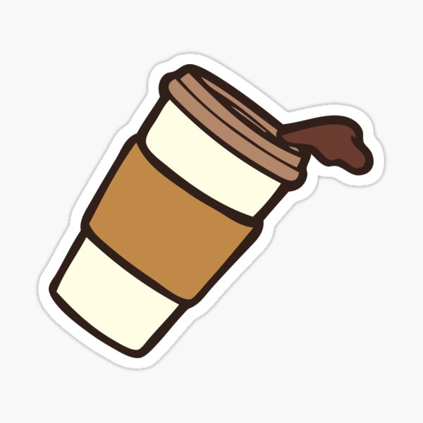 Take it Away Coffee Pattern Sticker