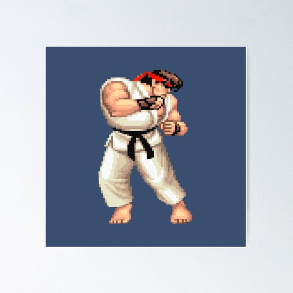 Street Fighter II Ryu Standing Ready to Fight Fireball · Creative Fabrica