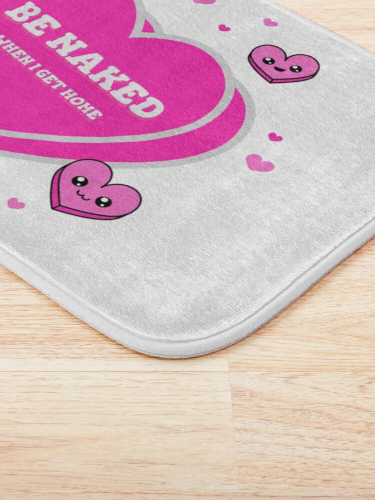 "Another Cute hearts hot quote Valentines Day illustration" Bath Mat by