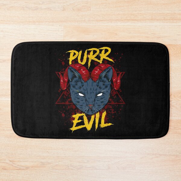 Item preview, Purr Evil Cat Satanic Goth Kitty Pun designed and sold by perfectpresents.