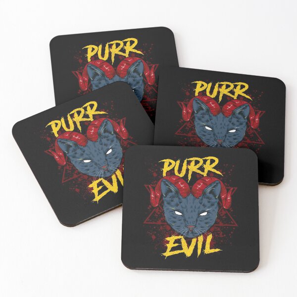 Artikelvorschau, Schnurren Sie böse Katze Satanic Goth Kitty Pun entworfen und verkauft von perfectpresents.
