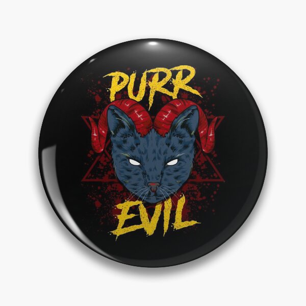 Item preview, Purr Evil Cat Satanic Goth Kitty Pun designed and sold by perfectpresents.