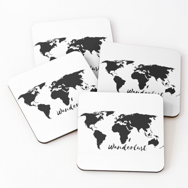 Item preview, Wanderlust World Map designed and sold by printhappy.