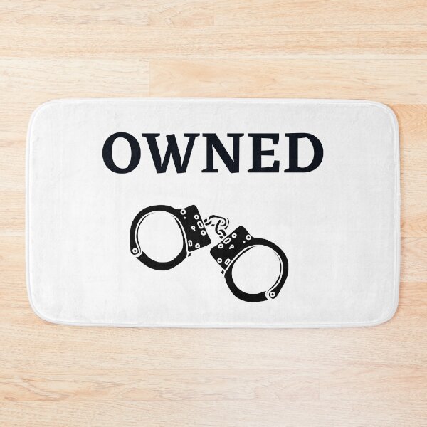 Item preview, OWNED Handcuffs - BDSM, Bondage, Kink, Fetish - Black Text designed and sold by DavesAccount.