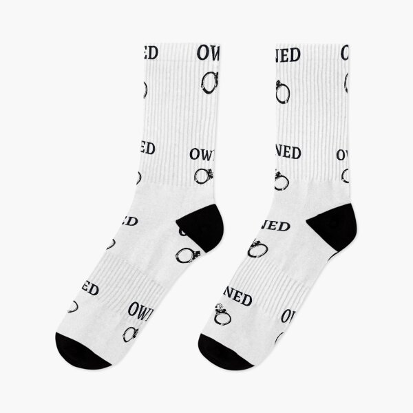 Item preview, OWNED Handcuffs - BDSM, Bondage, Kink, Fetish - Black Text designed and sold by DavesAccount.