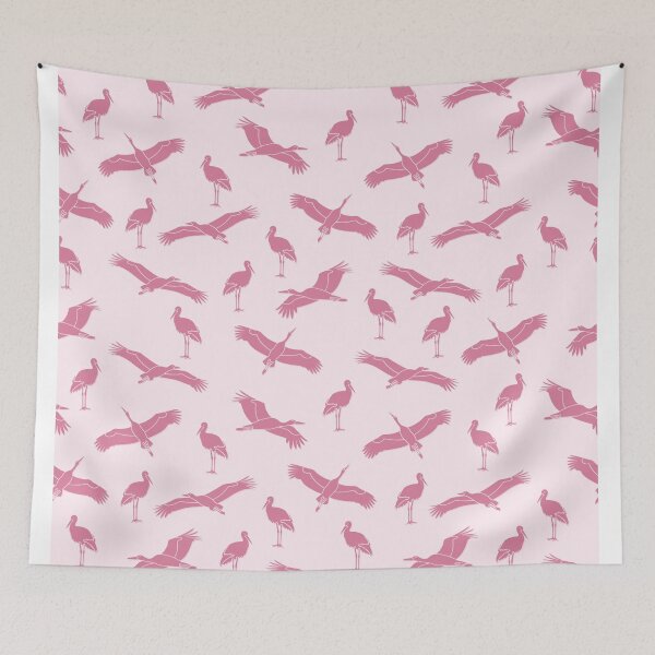 Item preview, Pink Stork pattern designed and sold by Ribeiro Design.