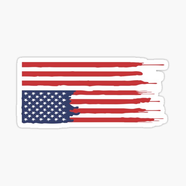 Upside Down Flag Stickers Redbubble - us flag decal roblox