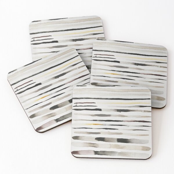 Feathers Watercolor Coasters (Set of 4)