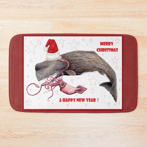 Item preview, Merry Christmas and happy new year sperm whale for whale and ocean lovers designed and sold by chloeyzoard.