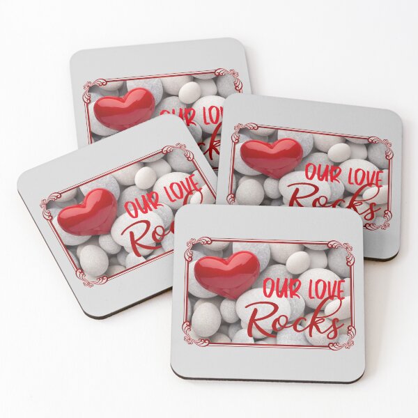 Item preview, “Our Love Rocks” with Frame (on Light Grey) designed and sold by PawsitiveMum.