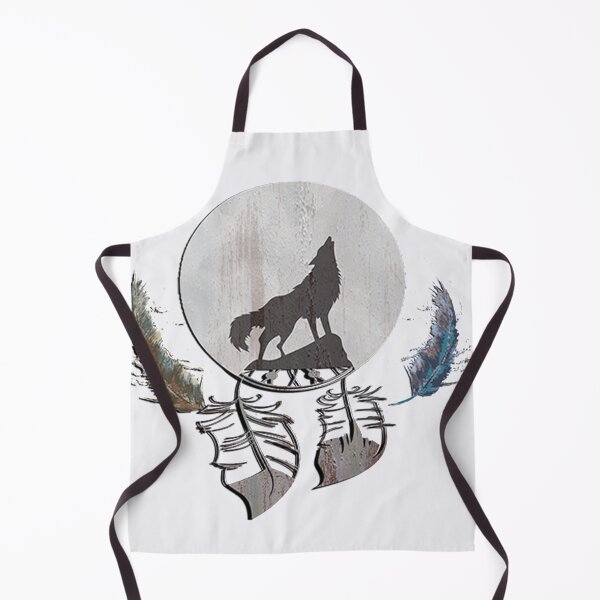 Item preview, Cool Wolf Howling at Moon Graphic Design Feather Southwestern Dream Catcher designed and sold by tamdevo1.
