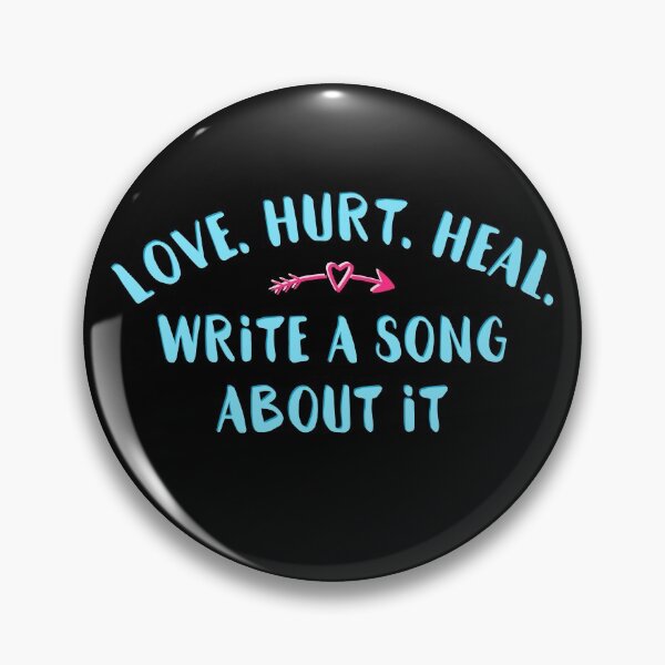 Item preview, Songwriting: Love. Hurt. Heal. Write. designed and sold by DeliriousSteve.