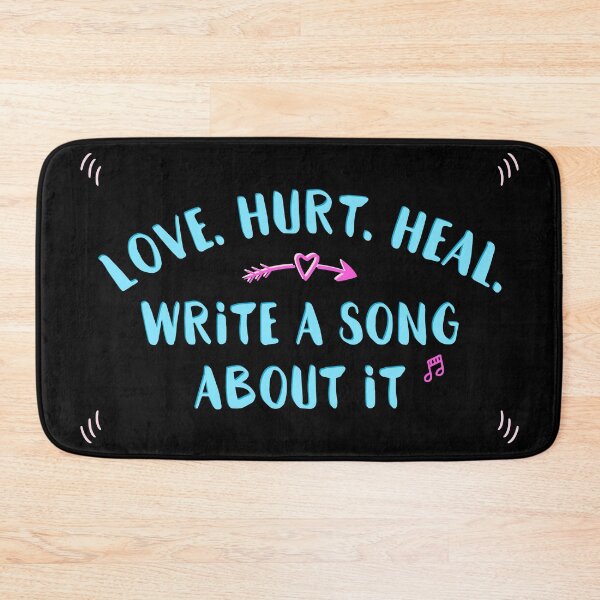 Item preview, Songwriting: Love. Hurt. Heal. Write. designed and sold by DeliriousSteve.