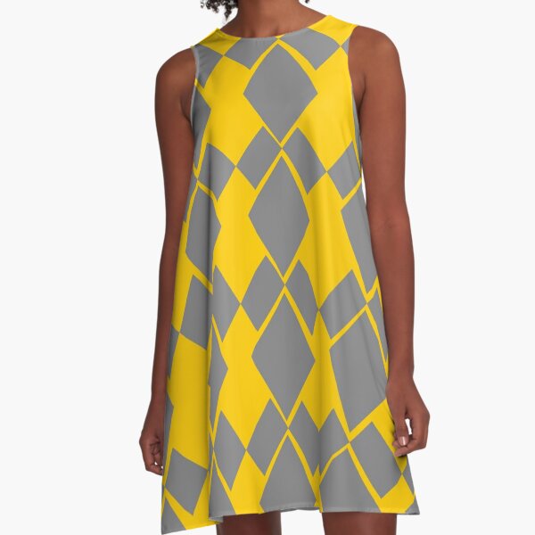 grey and yellow dress