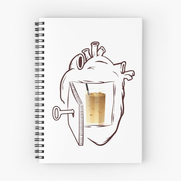 Item preview, Iced Coffee In My Heart designed and sold by foodisthekey.