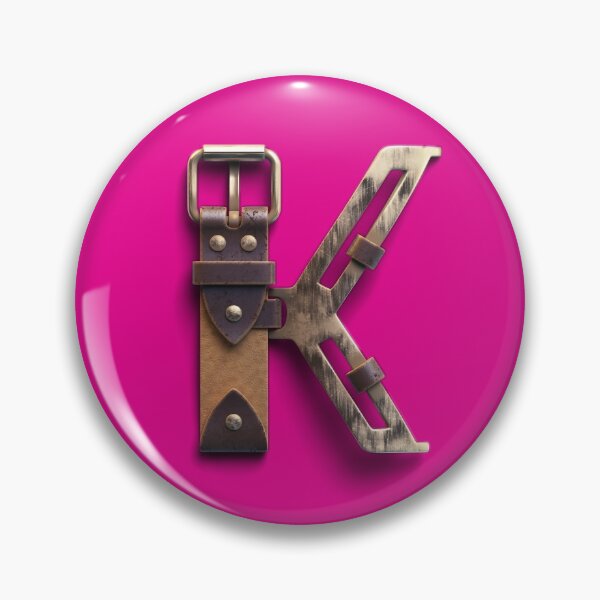 Artikelvorschau, Anfängliches "K" Alphabet Ledergürtel Pink Design entworfen und verkauft von Freestylist.