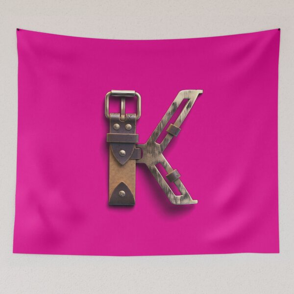 Artikelvorschau, Anfängliches "K" Alphabet Ledergürtel Pink Design entworfen und verkauft von Freestylist.