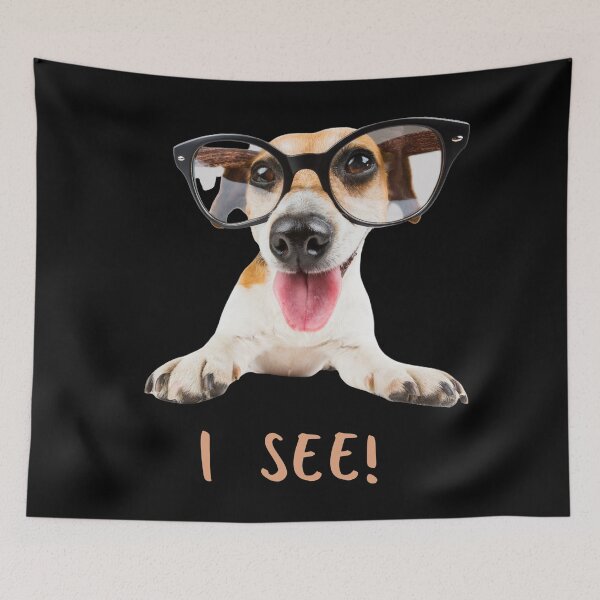 Item preview, I see! Funny Jack Russell terrier in oversized reading glasses. designed and sold by JellyBeenzz.