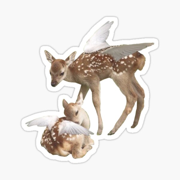 cerf ange Sticker