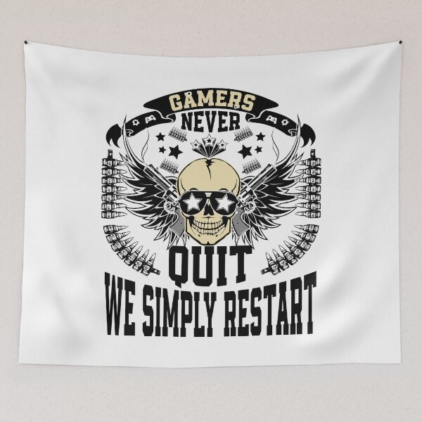 Item preview, Gamers Never Quit We Simply Restart designed and sold by YAHIA-14.