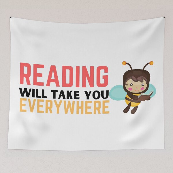 Item preview, Reading will take you everywhere funny reading quotes designed and sold by OneTimeEngineer.