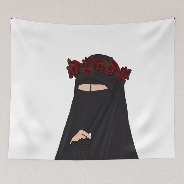 Item preview, Faceless no face niqab woman drawing  designed and sold by Imanitasong.