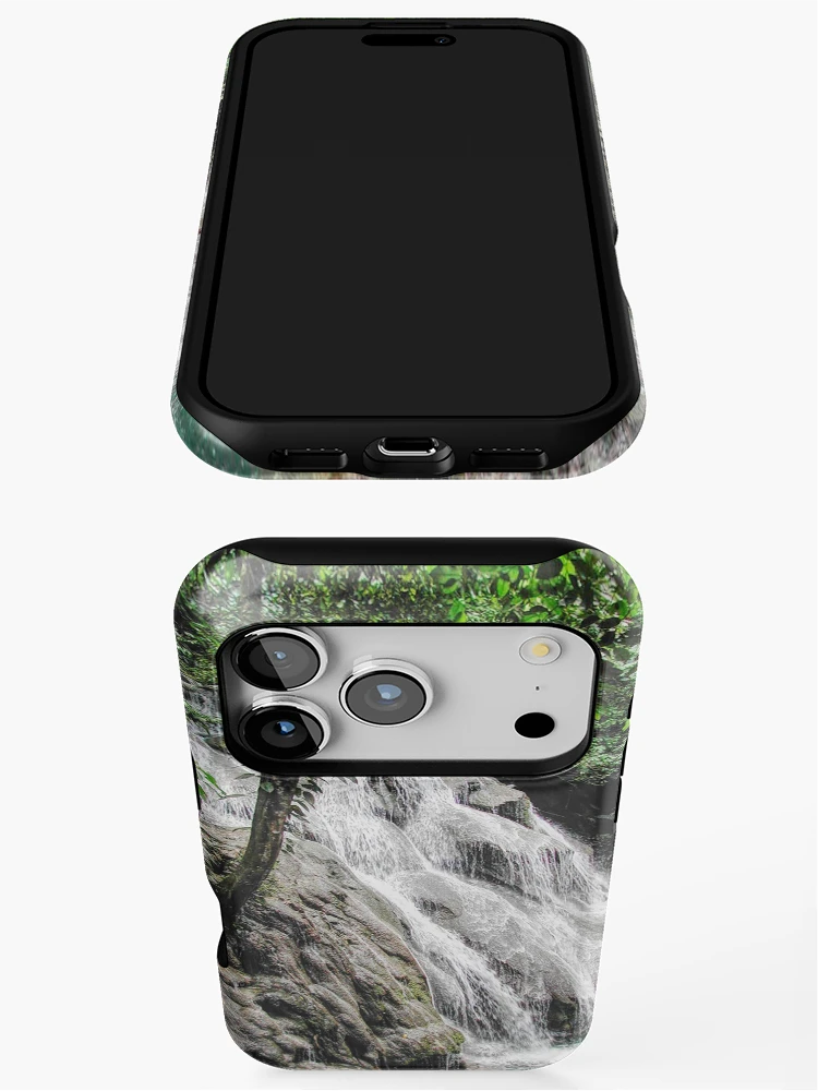 Thumbnail 3 of 4, iPhone Case, Waterfall Rocks designed and sold by Kuetspal-Lin.