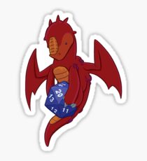 D20 Roter Drache Sticker