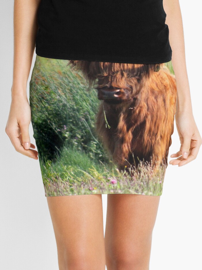 Fuzzy cow clearance skirt