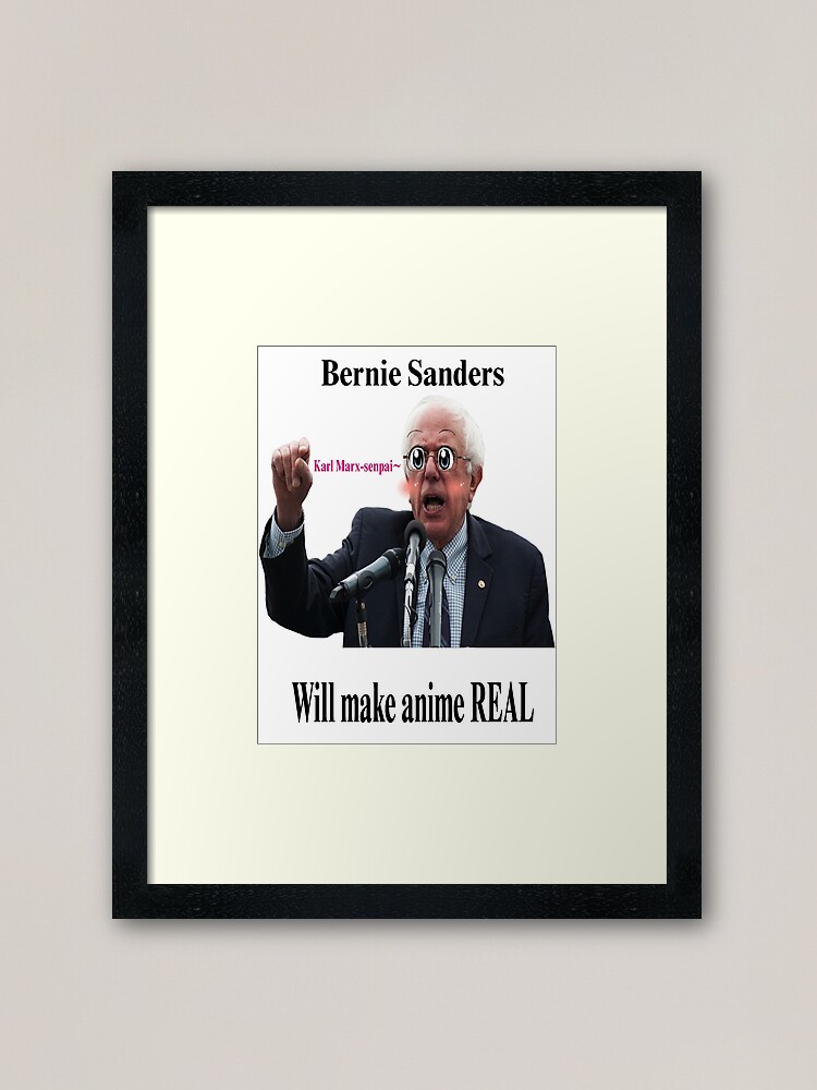 Bernie Sanders Anime Framed Art Print By Memesupreme420 Redbubble