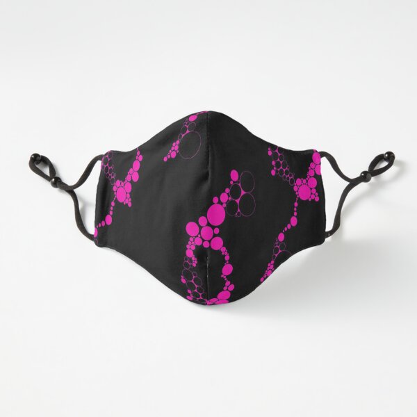 Pink Bubble Circles Abstract Fitted 3-Layer