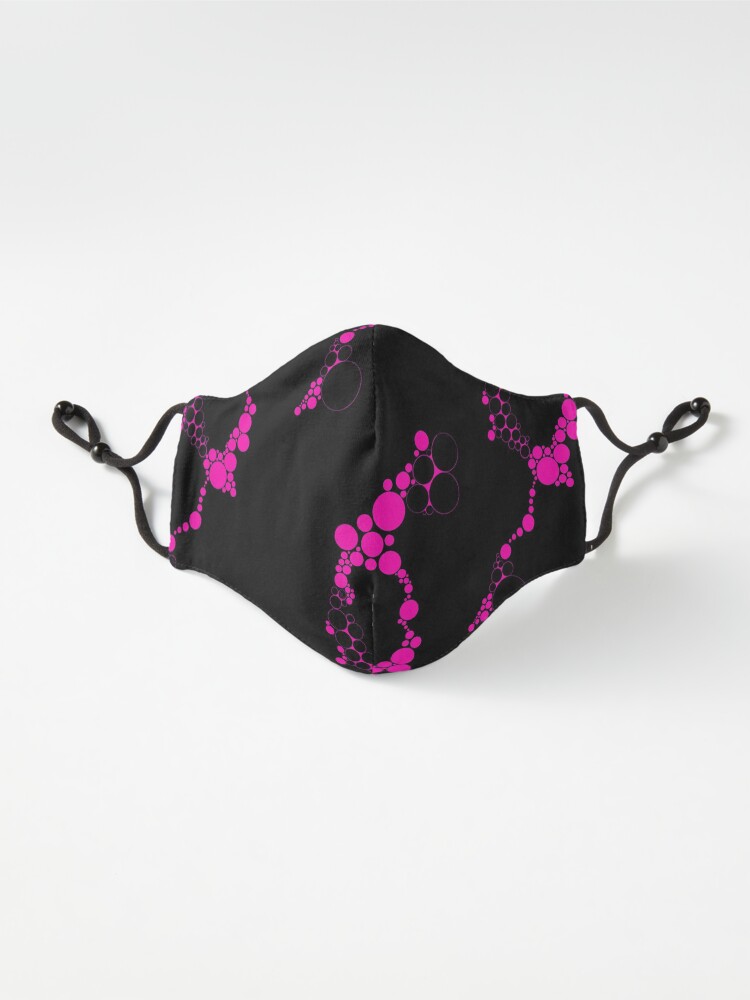 Alternate view of Pink Bubble Circles Abstract Mask