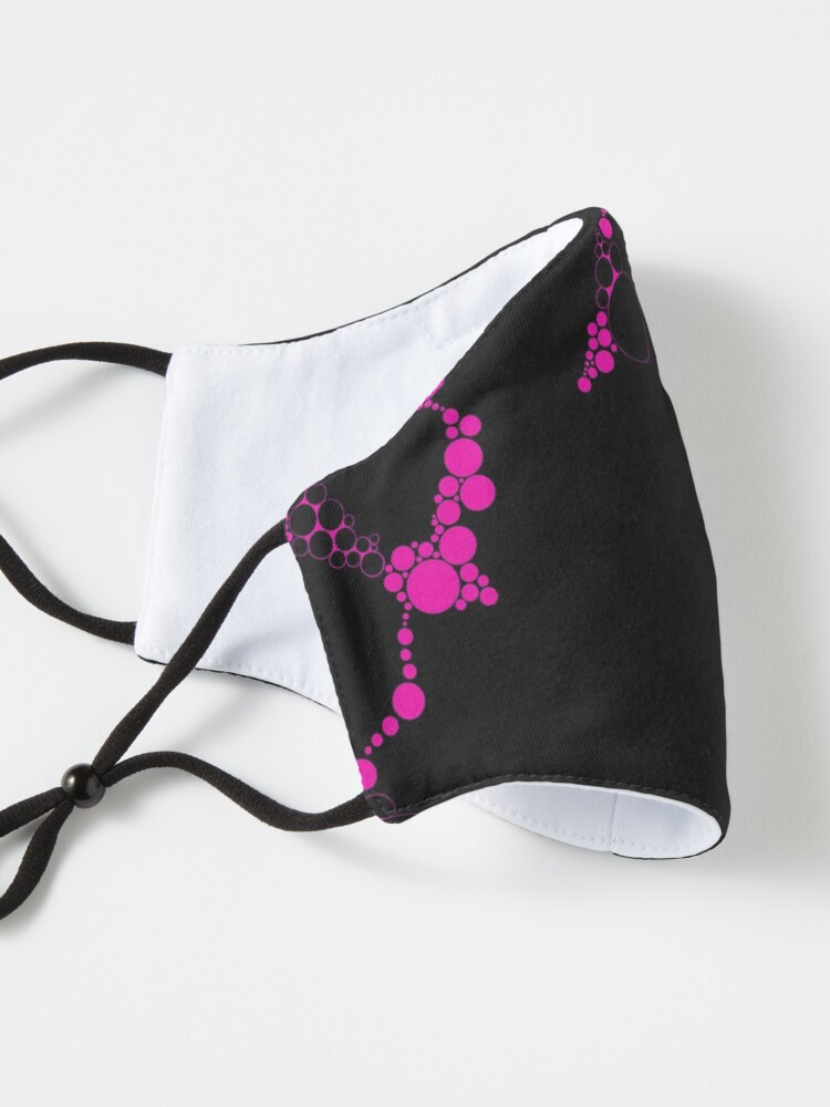 Alternate view of Pink Bubble Circles Abstract Mask