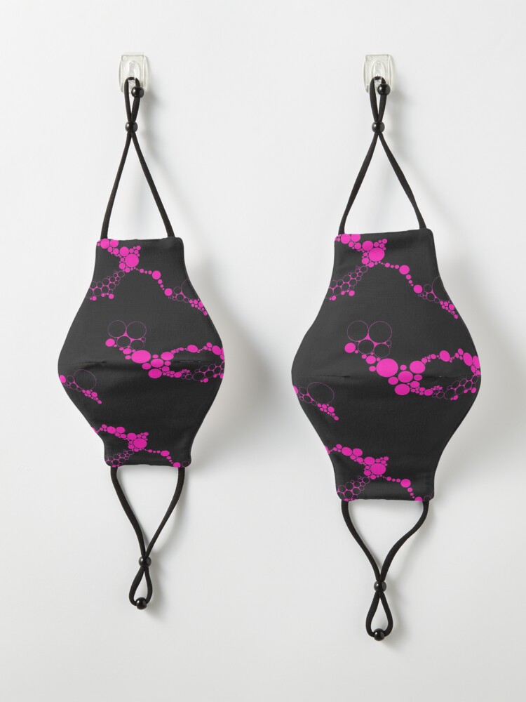 Alternate view of Pink Bubble Circles Abstract Mask