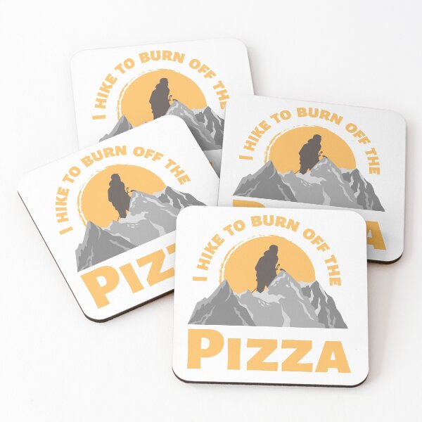 Item preview, I hike to burn off the pizza - hiking and pizza funny designed and sold by Irelene.