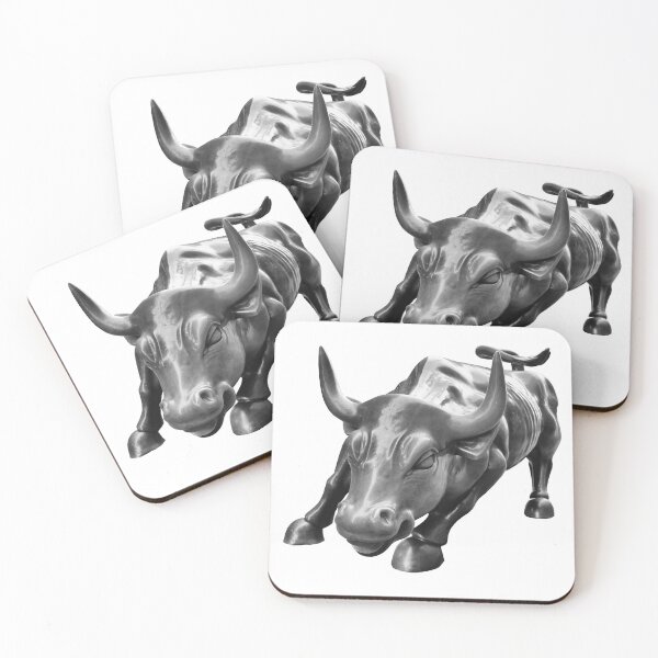 Item preview, Wall Street Bull in Black and White designed and sold by Mackabee.