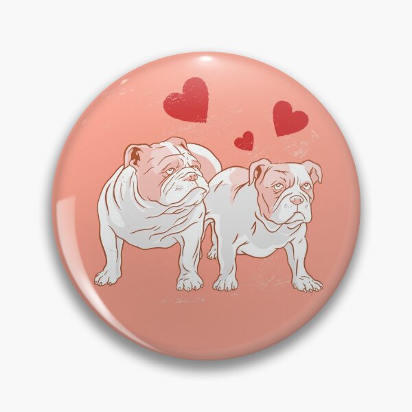 Item preview, English Bulldog Couple Happy Valentines day designed and sold by Piztees.