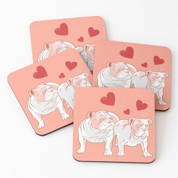 Item preview, English Bulldog Couple Happy Valentines day designed and sold by Piztees.