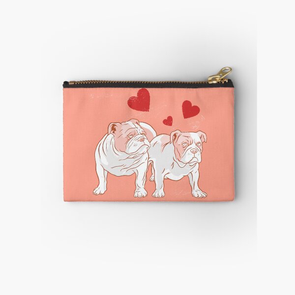Item preview, English Bulldog Couple Happy Valentines day designed and sold by Piztees.
