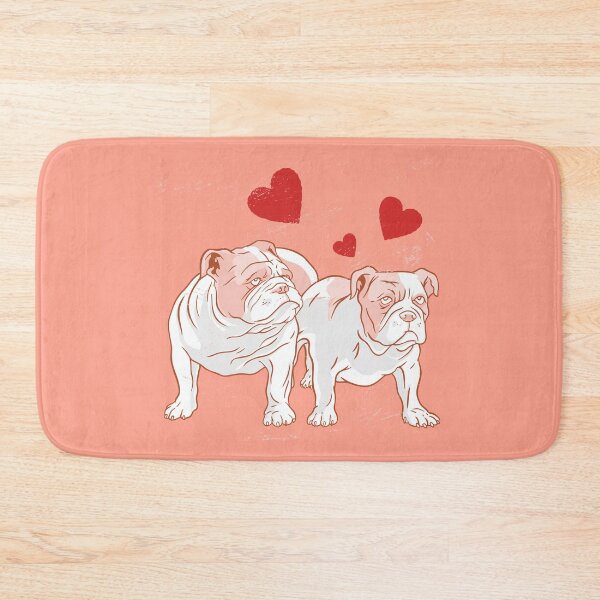 Item preview, English Bulldog Couple Happy Valentines day designed and sold by Piztees.