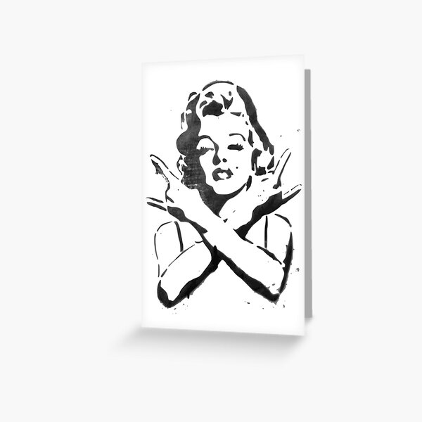 Aperçu de l'œuvre MARILYN BANKSY POCHOIR GRAFFITI URBAIN créée et vendue par kwiebe34.