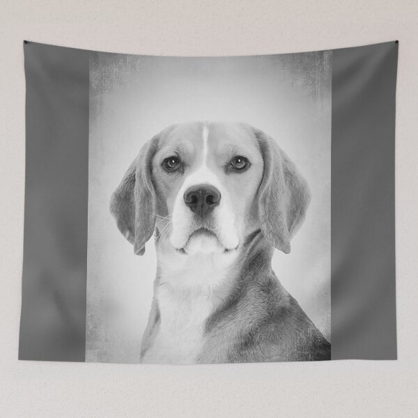 Item preview, Beagle dog - BW Vintage - D6 designed and sold by DecoVintage.