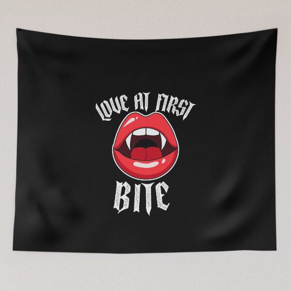 Item preview, LOVE AT FIRST BITE - teeth vampire fangs designed and sold by Creative  Tagging.