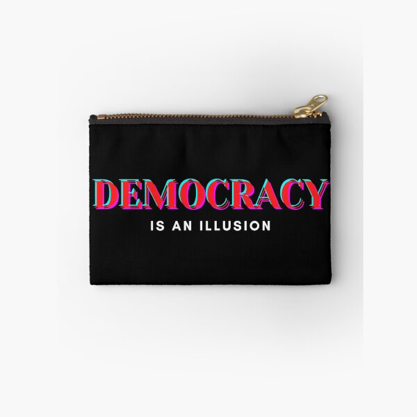 Item preview, Democracy is an illusion - red, white and blue text designed and sold by DrawingBoard.