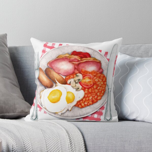 Full English - Fry Up Throw Pillow