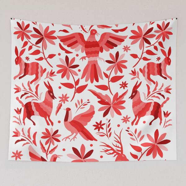 Item preview, Mexican Otomí Design in Red designed and sold by Akbaly.