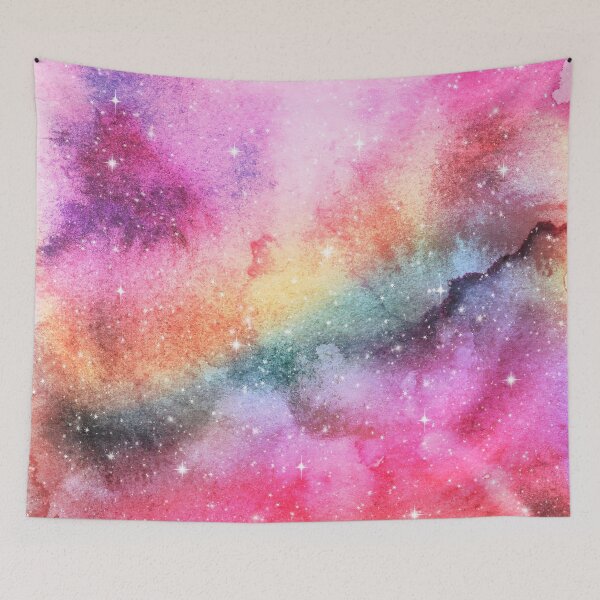 Item preview, Watercolor Pink Galaxy designed and sold by virilamissa.