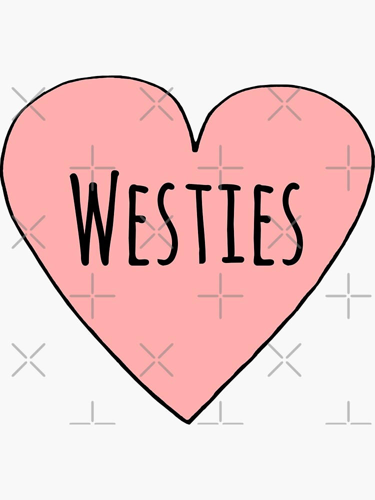 I Love Westies Cute Westie Dog Mom Heart Shape Valentines Day Gift by sunnystore